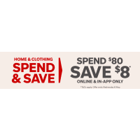 $8 off $80 Spend on Home & Clothing Products