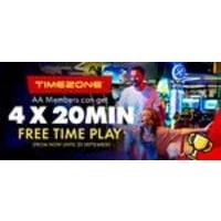 AA Members: Free 4 x 20 Minutes of Play at Timezone (AA Card Required)